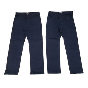 NWT Cat & Jack Boys School Uniform Pants Size 16 Husky - Two Pack Blue